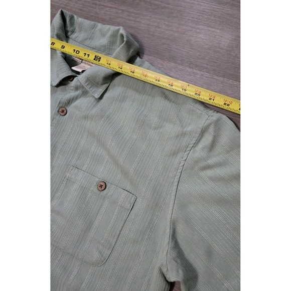 Joe Marlin‎ Shirt Mens XL Green Rayon Short Sleeve Collared Button Down - Picture 8 of 9
